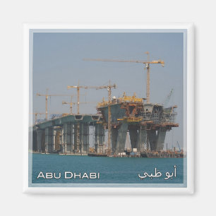 AE # United Arab Emirates Abu Dhabi - Bridge build Magnet