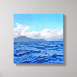 Aegean Blue Marmaris Turquoise Coast Painting Canvas Print