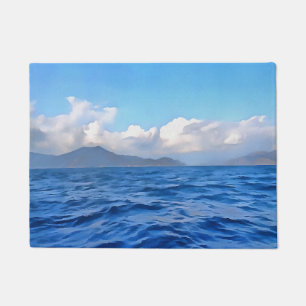 Aegean Blue Marmaris Turquoise Coast Painting Doormat
