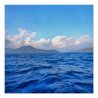 Aegean Blue Marmaris Turquoise Coast Painting Poster