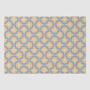Aegean Summer Oranges And Lemons Art Deco Fans Tissue Paper