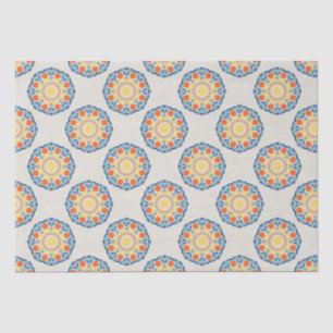 Aegean Summer Oranges And Lemons Polka Dots Tissue Paper