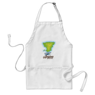 Aegina Greece island map Standard Apron