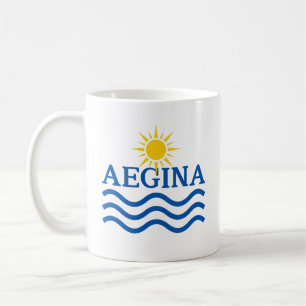 AEGINA Greece, Sun Waves Coffee Mug