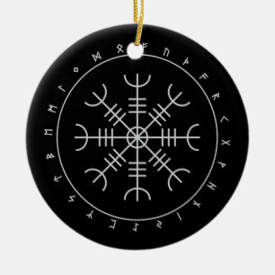 Aegishjalmr Runes Ornaments (Round)