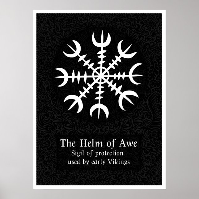 Ægishjálmr – Viking Helm of Awe Norse Protection Poster (Front)