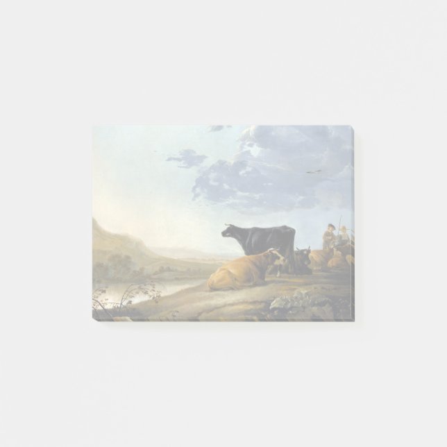 Aelbert Cuyp Young Herdsmen with Cows Post-it Notes (Front)