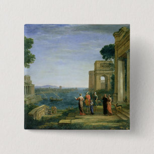 Aeneas and Dido in Carthage, 1675 15 Cm Square Badge
