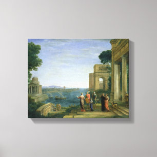 Aeneas and Dido in Carthage, 1675 Canvas Print