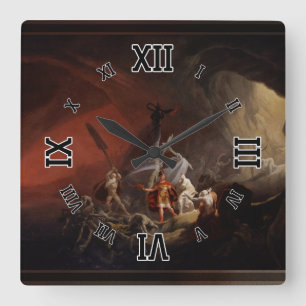 Aeneas and the Sibyl Old Masters Reproduction Square Wall Clock