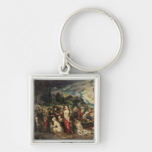 Aeneas prepares to lead the Trojans into exile Key Ring