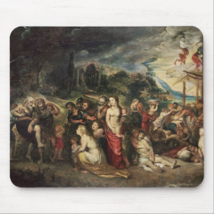 Aeneas prepares to lead the Trojans into exile Mouse Mat
