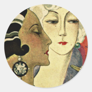 Aer Deco Ladies Classic Round Sticker