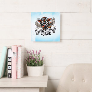 Aerial Antics Square Wall Clock
