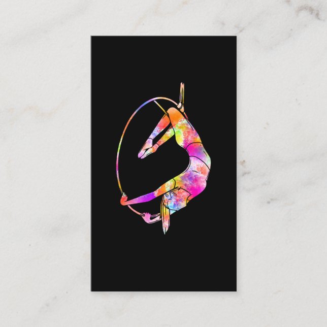 Aerial Artist Circus Hoop Aerial Yoga Aerialist Business Card (Front)