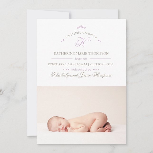 Aerial Birth Announcement (Front)