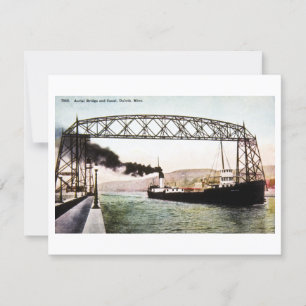 Aerial Bridge and Canal, Duluth, Minn. Postcard