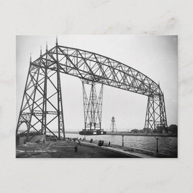 Aerial Bridge Duluth Minnesota Postcard (Front)
