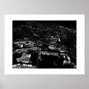 Aerial California Black and White Photography Poster