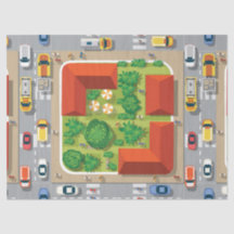 Aerial Cars and Buildings Series Design 9