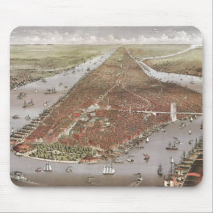 Aerial City View of Manhattan, New York, USA Mouse Mat