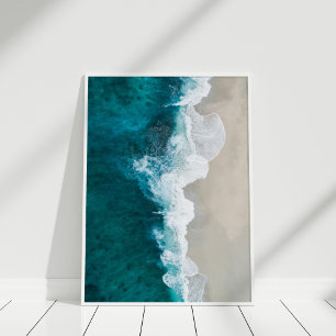 Aerial Coastal Beach Poster