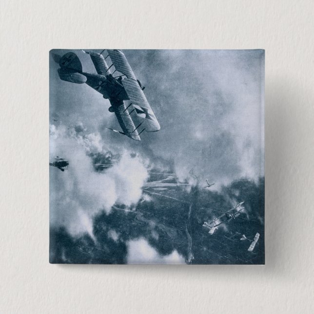 Aerial Combat on the Western Front, World War One, 15 Cm Square Badge (Front)