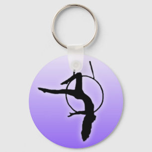 Aerial Dancer Silhouette Keychain