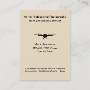 Aerial Drone Photography Modern Business Cards
