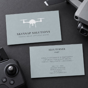 Aerial Drone Photography Videography Modern Business Card