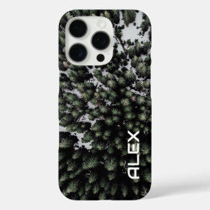 Aerial Drone View of Snow-Covered Treetops iPhone 16 Pro Case