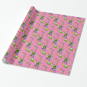Aerial Fitness Yoga Thunder_Cove Wrapping Paper