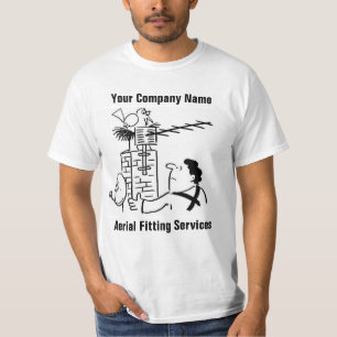 Aerial Fitting Services Cartoon T-Shirt