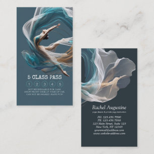 Aerial flying Air Yoga Instructor 5 Class Pass Loyalty Card