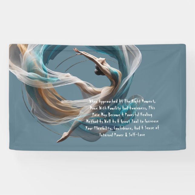 Aerial flying Air Yoga Instructor Pilates Fitness Banner (Horizontal)