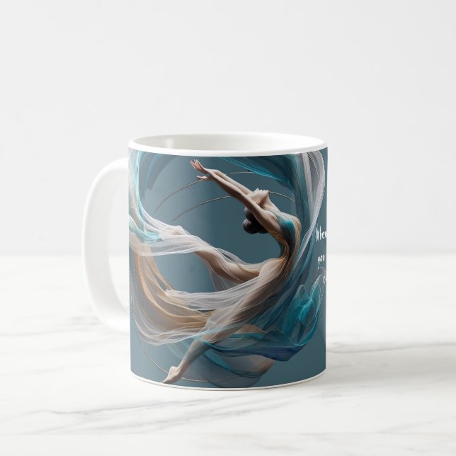 Aerial flying Air Yoga Instructor Pilates Fitness Coffee Mug (Front Left)