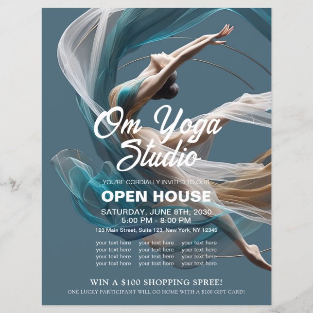 Aerial flying Air Yoga Instructor Pilates Fitness Flyer (Front)