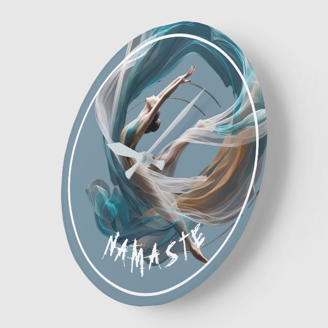 Aerial flying Air Yoga Instructor Pilates Fitness Large Clock (Angle)