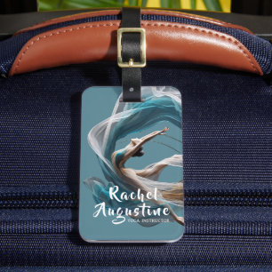 Aerial flying Air Yoga Instructor Pilates Fitness Luggage Tag