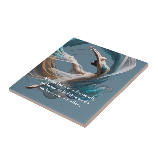 Aerial flying Air Yoga Instructor Pilates Fitness Tile (Side)