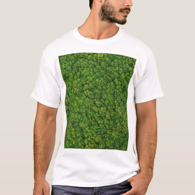 Aerial forest view, top view, copy space. (Front)