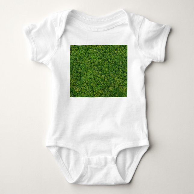 Aerial forest view, top view, copy space. (Front)