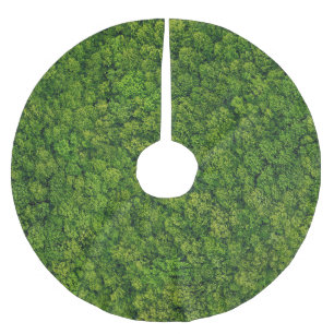 Aerial forest view, top view, copy space. brushed polyester tree skirt