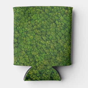 Aerial forest view, top view, copy space. can cooler