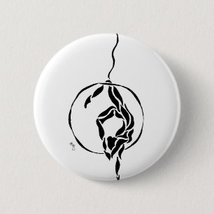 Aerial Hoop Foot to Head 6 Cm Round Badge