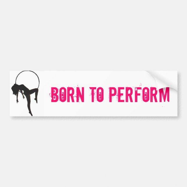 Aerial Hoop Lyra 'Born to perform' sticker (Front)