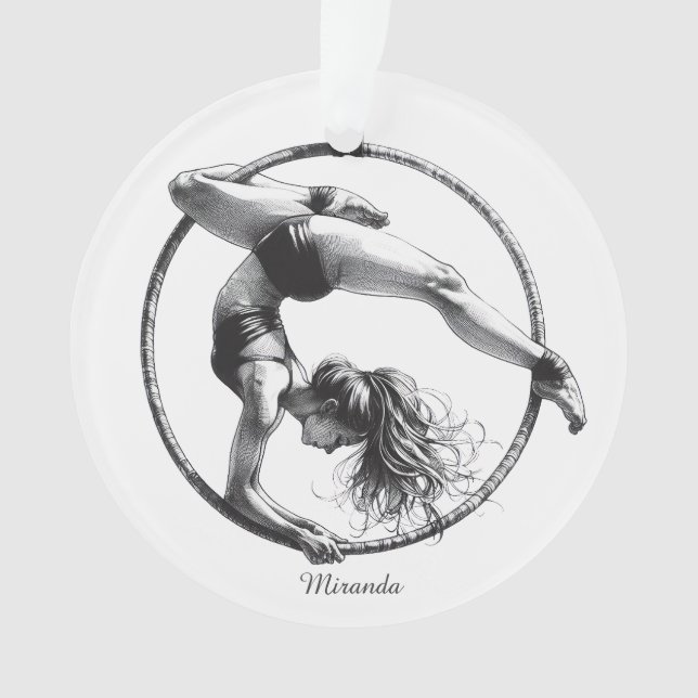 Aerial Hoop Lyra Name Ornament (Front)