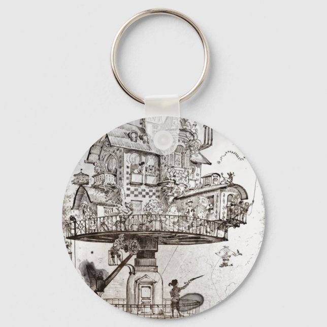 Aerial House Maison Tournante Key Ring (Front)