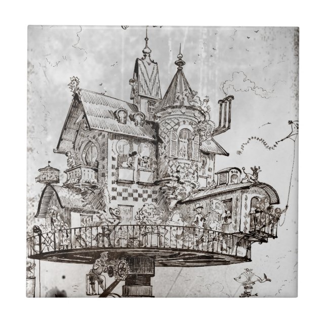 Aerial House Maison Tournante Tile (Front)