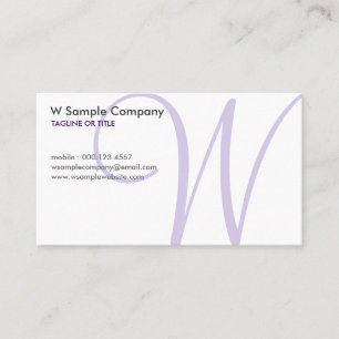 aerial initial purple stamp card